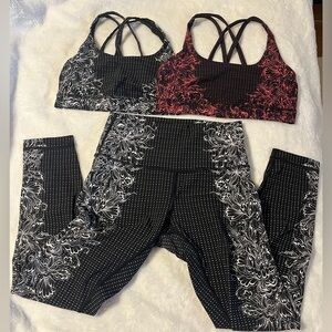 Lululemon set - Wunder under leggings (full length) and two energy sports bras